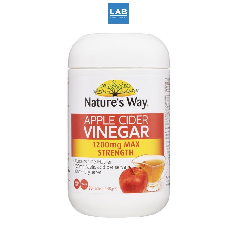 Natures Way Apple Cider Vinegar Tablet 90 Tablet แอปเปิ้ล ไซเดอร์